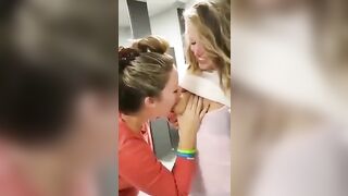 Sucking Milk From Titts Of My Pregnant Friend At Public Toilet