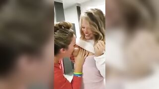 Sucking Milk From Titts Of My Pregnant Friend At Public Toilet