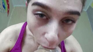 I Did Not Know That My Sister Sucks Like A Pro / Sperm In Her Throat.