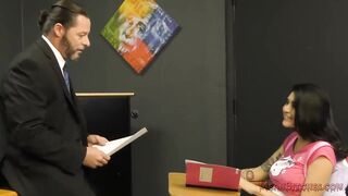 Brat Brenna Makes Her Teacher Kiss Her Ass - Femdom