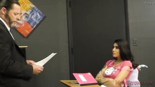 Brat Brenna Makes Her Teacher Kiss Her Ass - Femdom