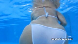 Hotel Flashing. Transparent Bikini