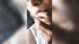 Playing Naughty In The Airplane!! The Guy In The Next Chair Saw Me...