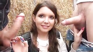 French Teen Angela Double Fucked