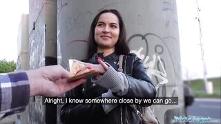 Public Agent Monica Brown Has Her Tight Pussy Stretched Outdoors