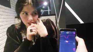 Making Girlfriend Cum In Public Restaurant