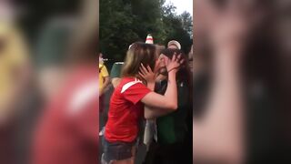 World Cup 2018. Russian And Mexican Girls Kiss