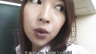 Subtitled Japanese Akira Watase Classroom Blowjob Lecture