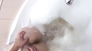 Russian Girl Takes A Bath With A Plug In The Ass