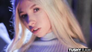 Tushyraw Tiny & Tight Blonde Gets Her Asshole Stretched Out