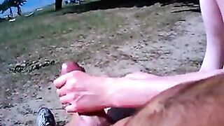 Handjob On The Beach