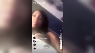 K Michell Nipple Out On Instagram Live