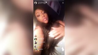 K Michell Nipple Out On Instagram Live