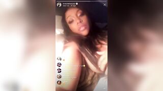K Michell Nipple Out On Instagram Live