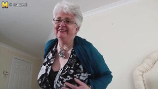 Busty Amateur Grandmother Makes First Porn