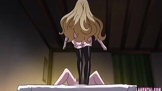 Blonde Hentai Maid Rides Hard Cock