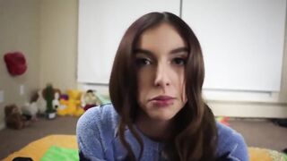 Young Feminist Brunette Legs Him With Love (and Her Strap On)