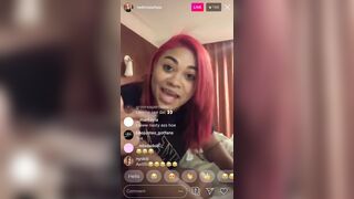 Red Mulatto Shows And Plays With Pussy On G Live