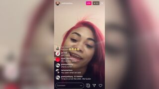 Red Mulatto Shows And Plays With Pussy On G Live