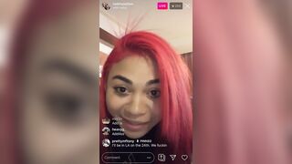 Red Mulatto Shows And Plays With Pussy On G Live