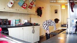 Housewife Milf Mum Mom Shagged Kitchen - Hidden Ip Camera