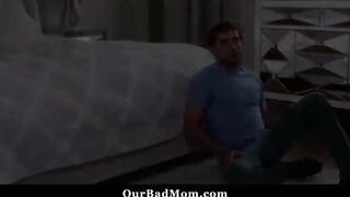 Step Mom Helps Her Son Deal With Morning Wood Beside Sleeping Daughter