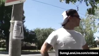 Sweaty Sex Bomb Sunny Lane Blows & Bangs A Rock Hard Cock!