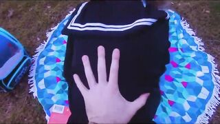 Scared Schoolgirl Got Chased Through The Woods And Fucked By A Stalker