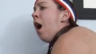 Ebony And White Girl Have An Orgasm Together With Strapon