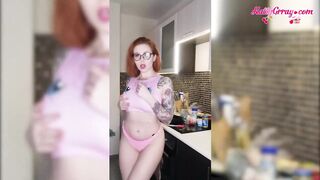 Busty Redhead Dances Naked On Kitchen - Soft Erotica