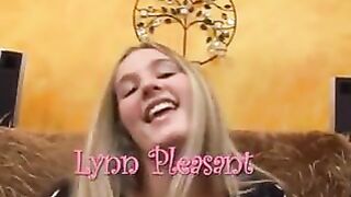 Little Lynn Does Footjob And Licks Cum On Her Feet