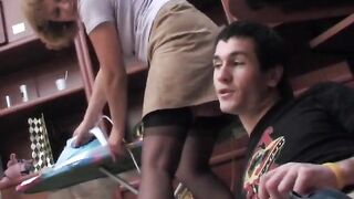 Son Gets Aroused Looking Up Mother's Skirt