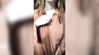 Chubby Natural Tits Redhead Strips Naked Huge Boobs