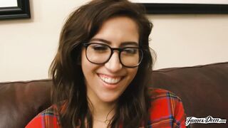 Nerdy Big Boob Youtuber Beauty April O'neil And James Deen