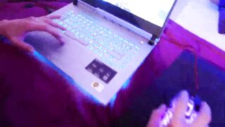 Sis Played Dota 2. But I Played With Her Holes And Cum Inside Her Tight Pussy