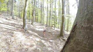 Young Girl Is Caught During Fucking By A Peeper In Forest In All 3 Holes