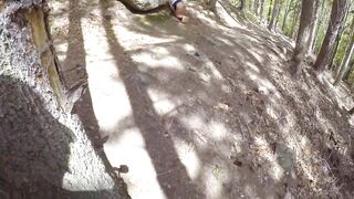 Young Girl Is Caught During Fucking By A Peeper In Forest In All 3 Holes