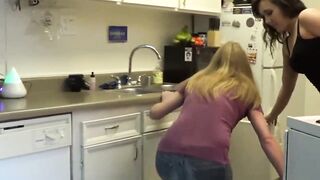 Making Out With The Lesbian Plumber In Jeans