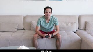 Milf - Hot Stepmom Cleans Off Her Clumsy Stepson