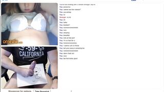 Hot 19 Year Old Omegle Girl Teasing For Cumshot