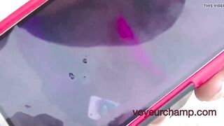 Voyeurchamp.com Mrs Kiss Flash Pussy At Black Men In Public