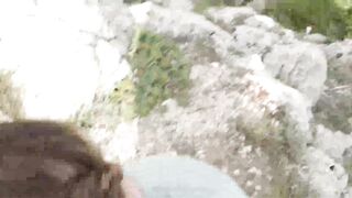 Public Blowjob On A Hiking Trail In The Mountains.