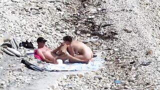 Couple Fucked On A Public Beach While As People Walked Near