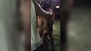 Only In Peru - American Indian Nude Dancing In A Public Festival