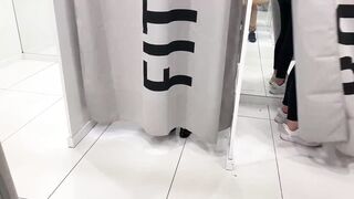 Real Spontaneous Public Fuck In Crowded Changing Room In Mall