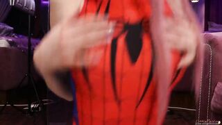 Spider Girl's Tight Pussy Gets Creampied - Young Teen Love Rides - Amateur