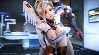 Sfm Overwatch Brigitte Symmetra Pharah Dva Widowmaker Mercy Ana Mei 3d Hentai Game