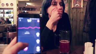 I Took Control Of My Stepsister's Vibrator In The Bar And Brought Her To Orgasm.
