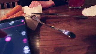 I Took Control Of My Stepsister's Vibrator In The Bar And Brought Her To Orgasm.