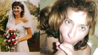 Wedding Dress Before During After Wife Husband Cuckold Milf